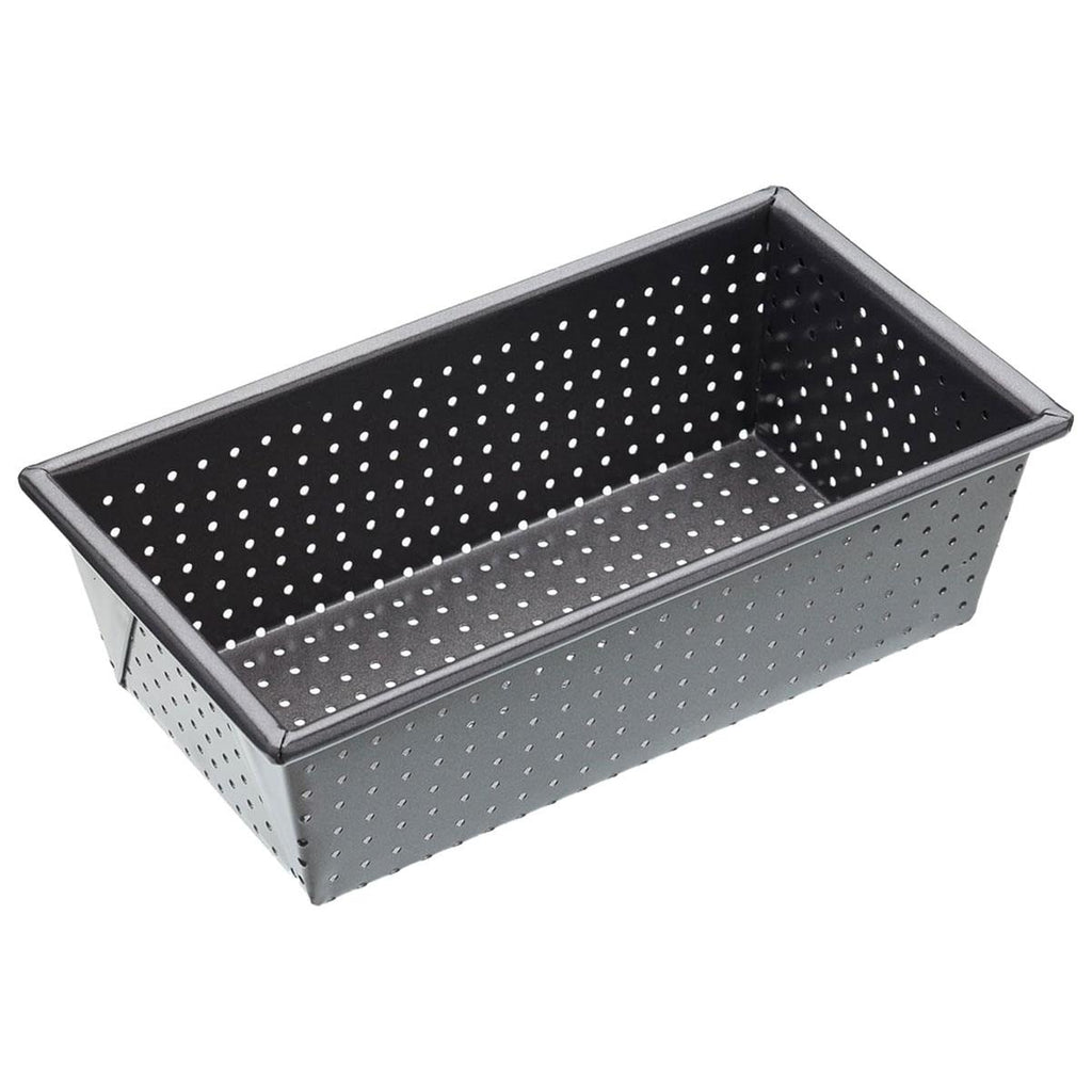 MasterClass Crusty Bake Non Stick Perforated Carbon Steel Loaf Tin Grey