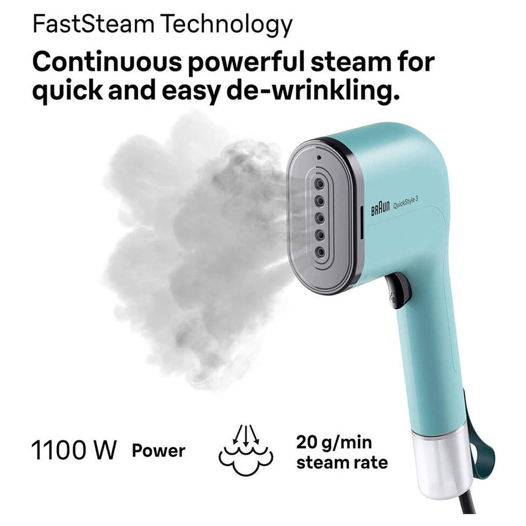 Braun QuickStyle 3 Handheld Garment Steamer Green