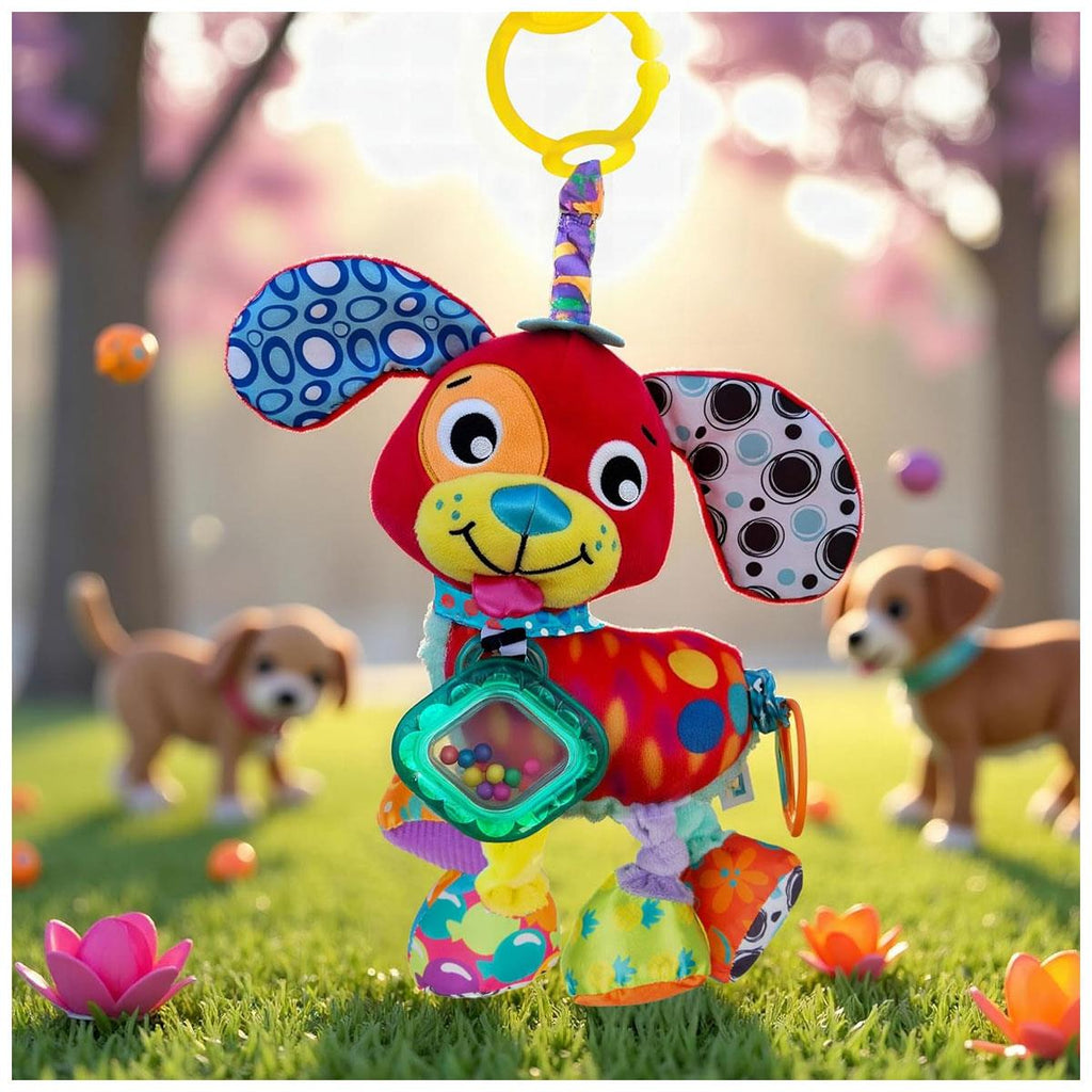Playgro Sensory Activity Friend Penny Puppy Plush Stroller Toy