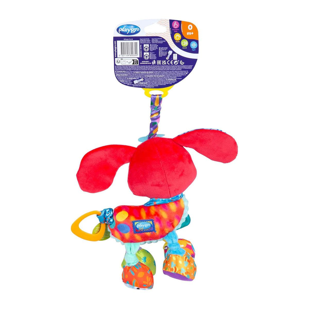 Playgro Sensory Activity Friend Penny Puppy Plush Stroller Toy