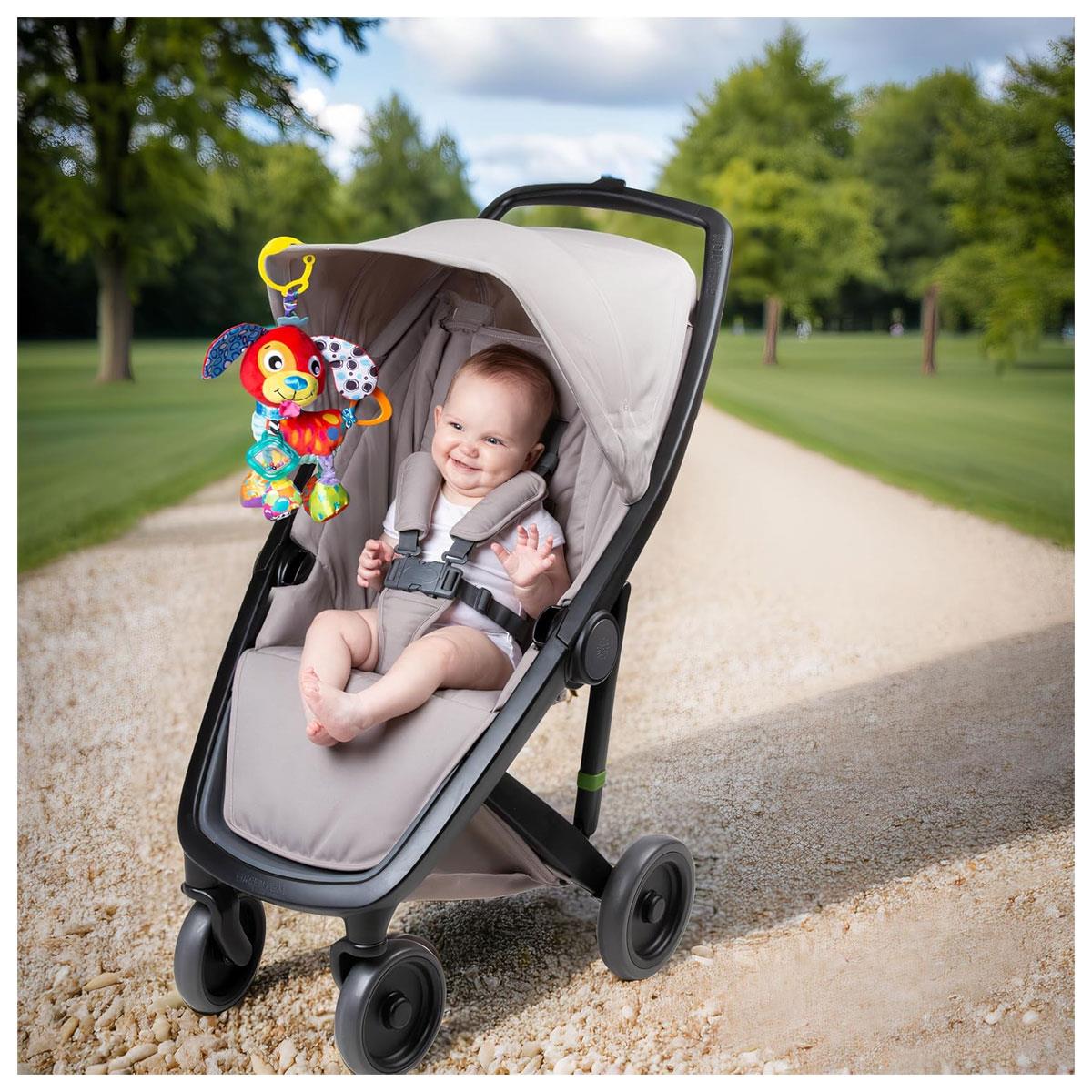 Playgro Sensory Activity Friend Penny Puppy Plush Stroller Toy