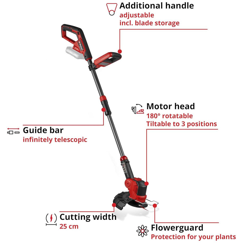 Einhell GE-CT 18/25-1 Li-Solo Cordless Grass Trimmer - Red