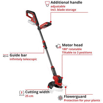 Einhell GE-CT 18/25-1 Li-Solo Cordless Grass Trimmer - Red