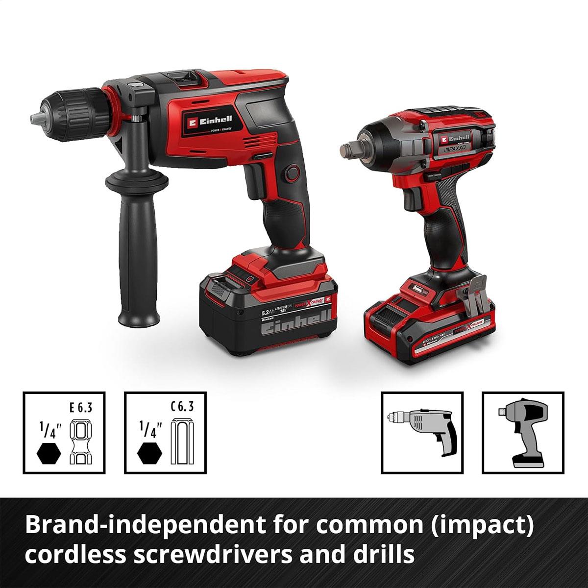 Einhell M-CASE Impact Resistant Bit And Metal Drill Bit Set 39 Piece