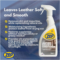 Zep Commercial Leather Cleaner And Conditioner 750ml