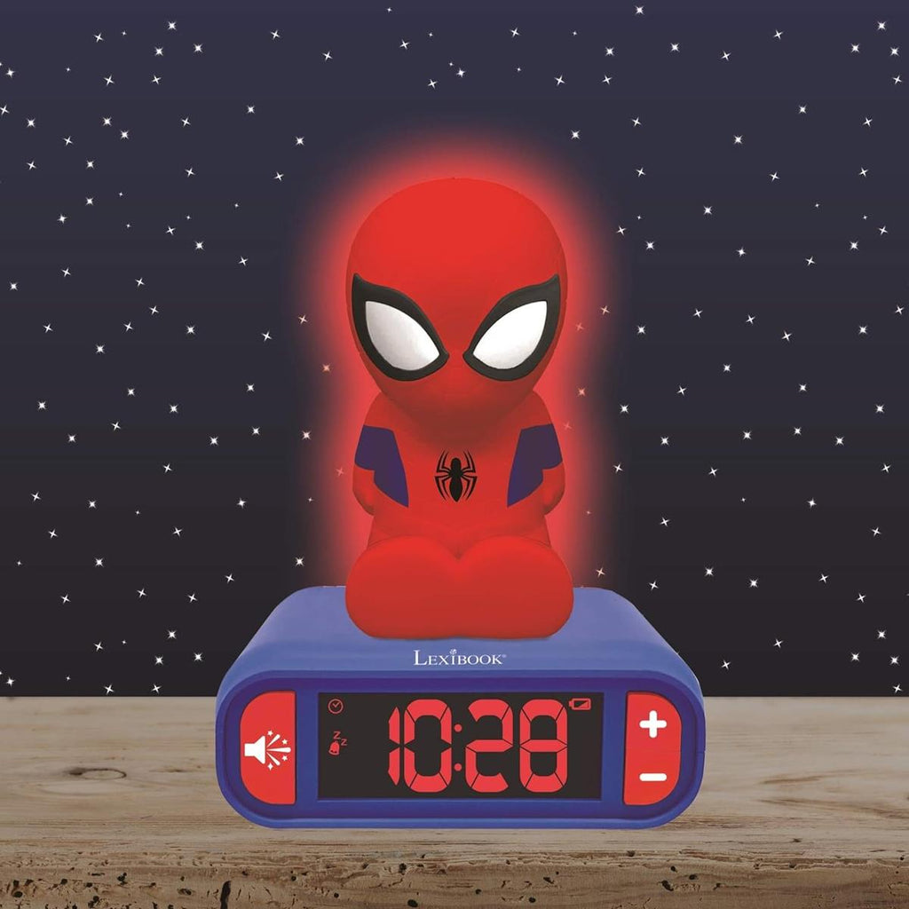 Lexibook 3D Spider-Man Childrens Clock Multicolour