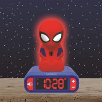 Lexibook 3D Spider-Man Childrens Clock Multicolour