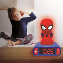 Lexibook 3D Spider-Man Childrens Clock Multicolour