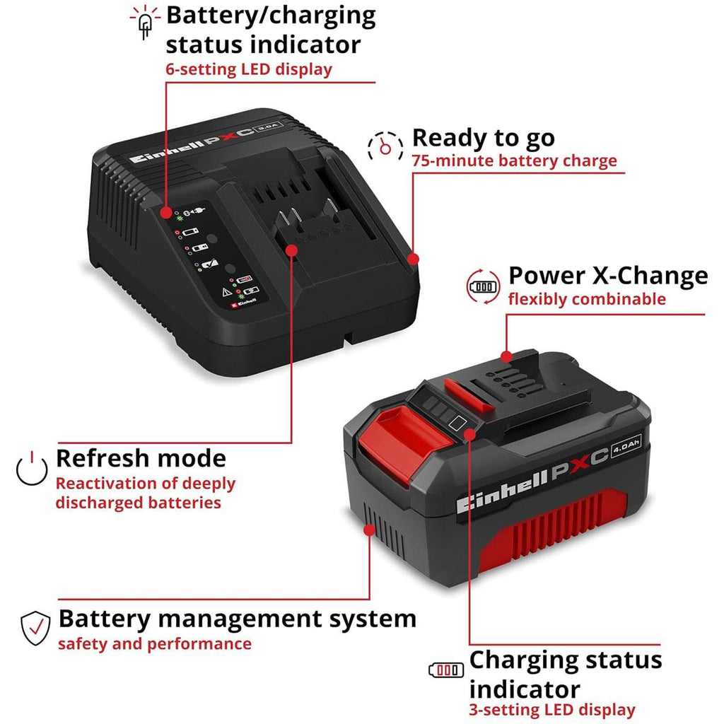 Einhell 18V 4.0Ah Power X-Change Starter Kit