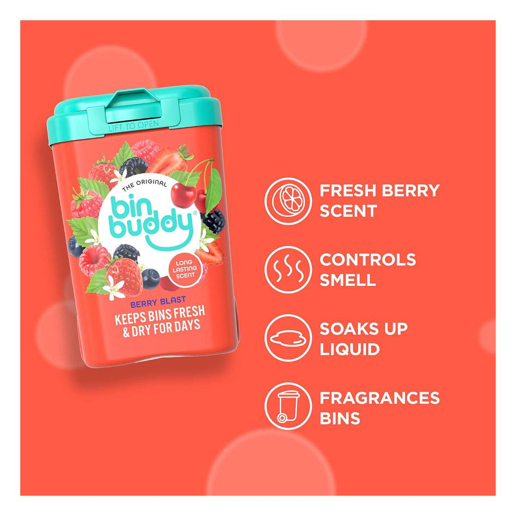 Bin Buddy Bin Freshener Deodoriser Powder Berry Blast 450g
