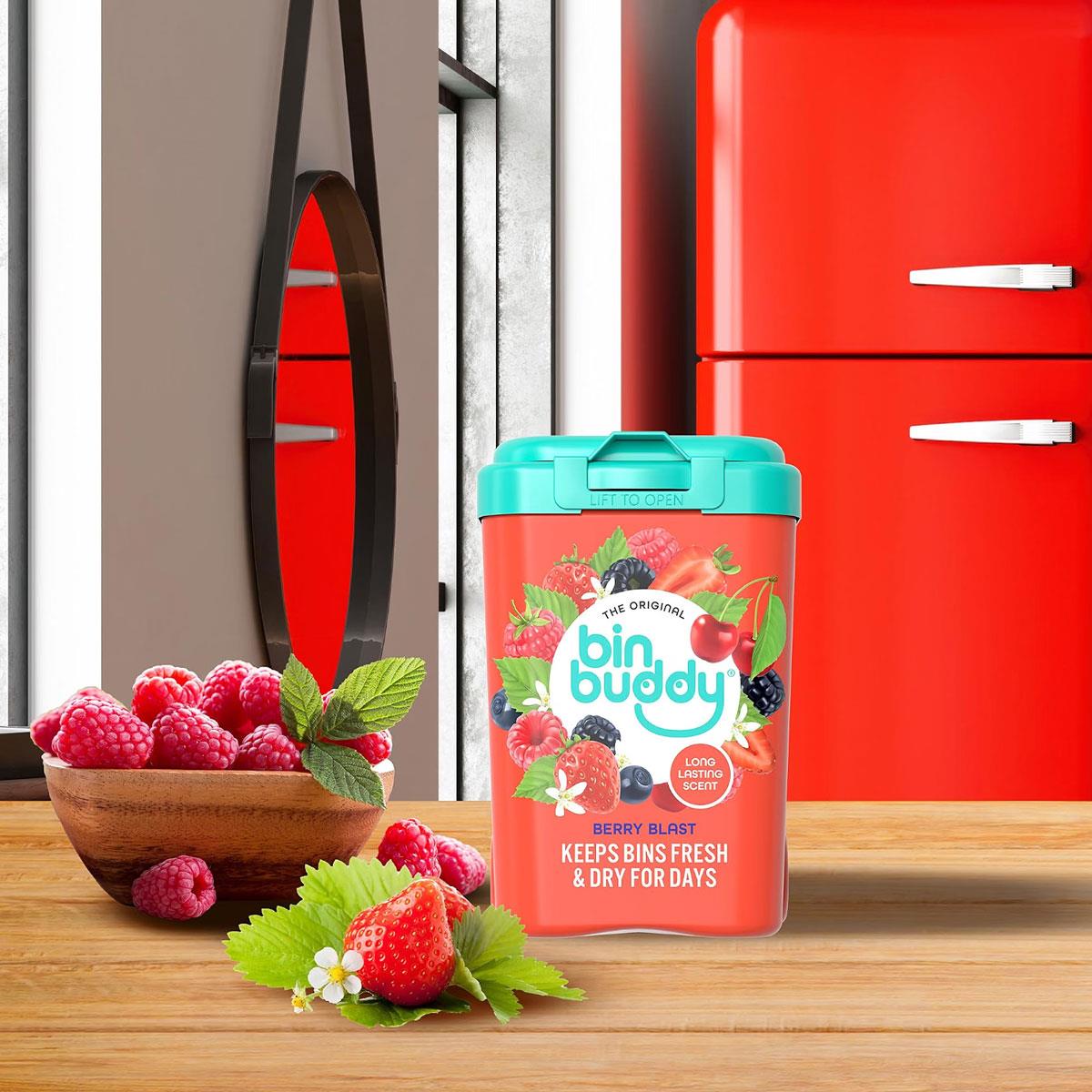 Bin Buddy Bin Freshener Deodoriser Powder Berry Blast 450g