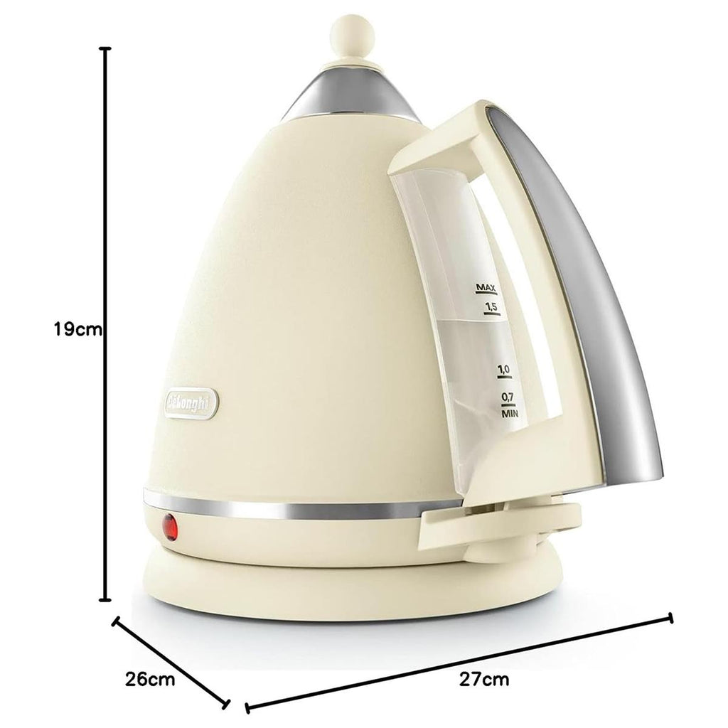 Delonghi Argento Flora Electric Jug Kettle Beige
