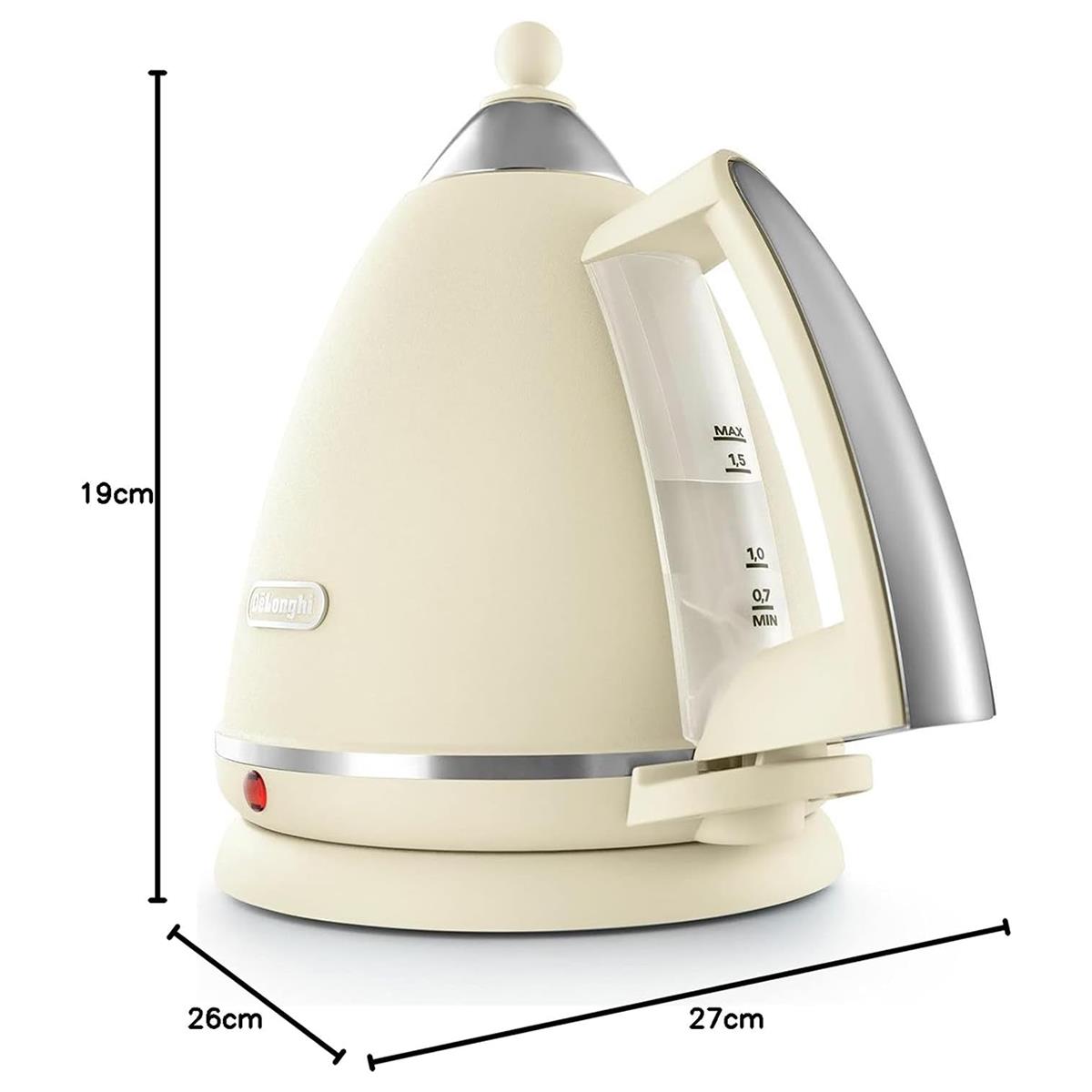Delonghi Argento Flora Electric Jug Kettle Beige