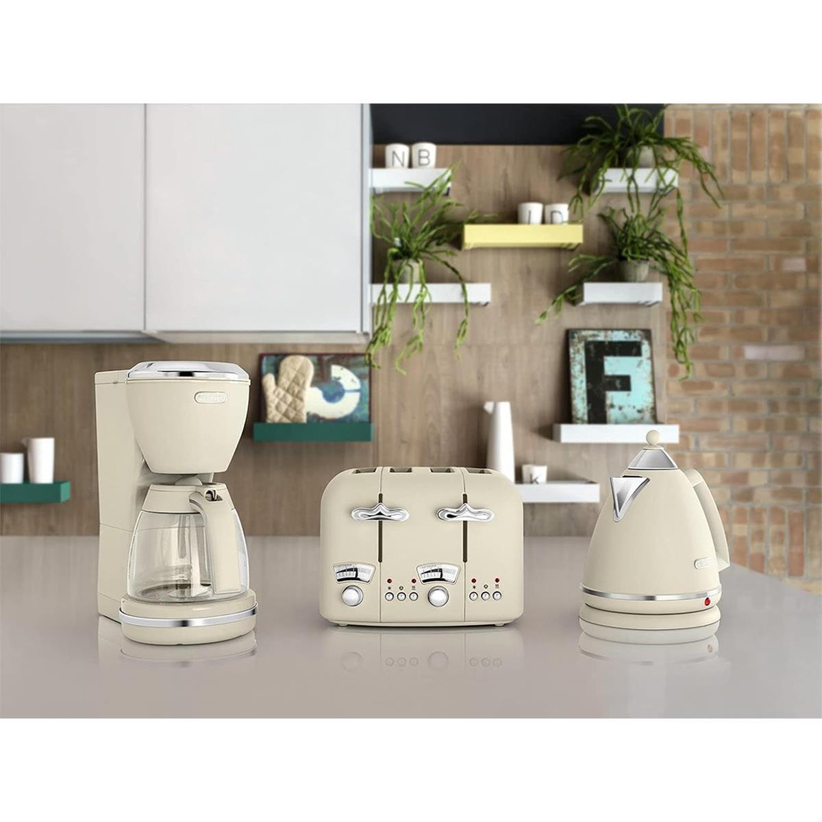 Delonghi Argento Flora Electric Jug Kettle Beige