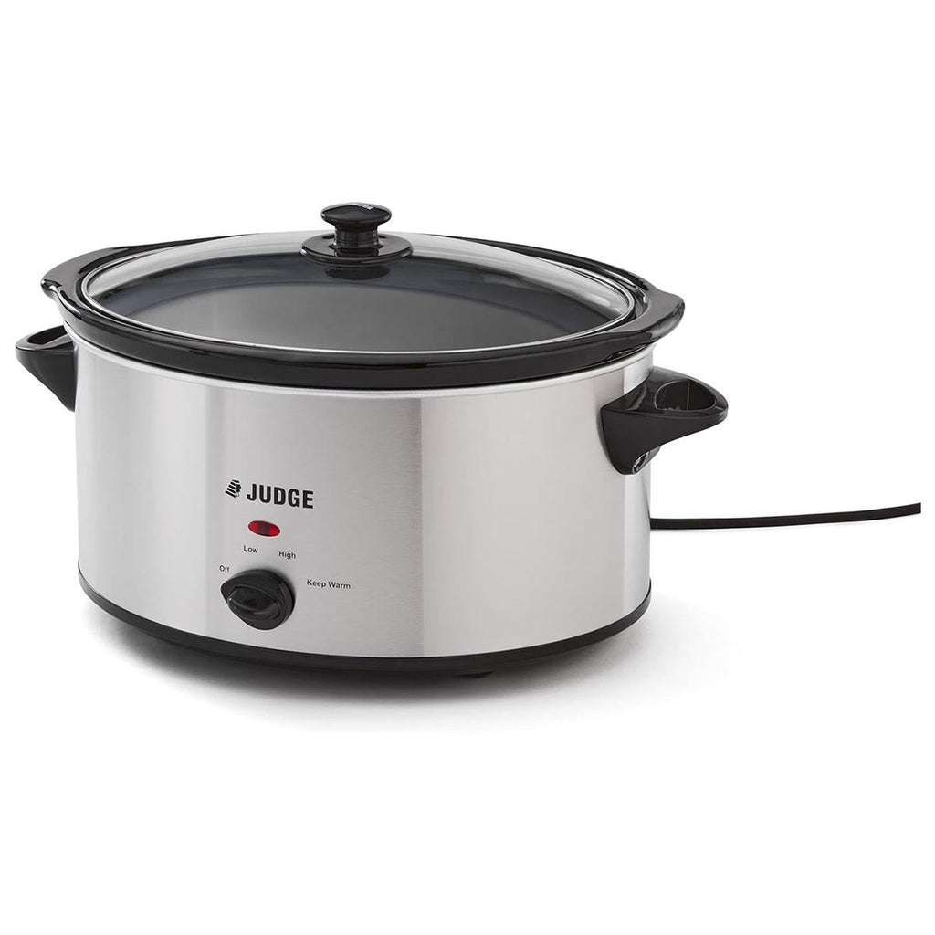 Judge Oval Stainless Steel Slow Cooker 5.5 Litre Grey
