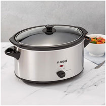 Judge Oval Stainless Steel Slow Cooker 5.5 Litre Grey