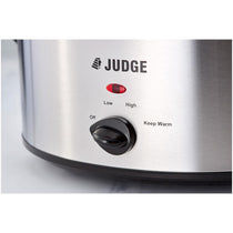 Judge Oval Stainless Steel Slow Cooker 5.5 Litre Grey