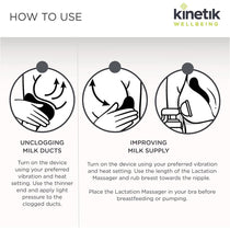 Kinetik Wellbeing Lactation Massager Breastfeeding Pain Relief Device