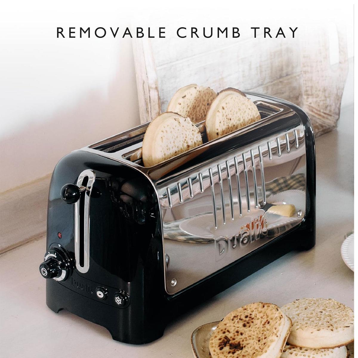Dualit Lite 2 Long Slot 4 Slice Toaster Black