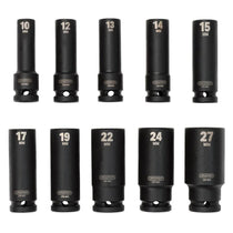 Draper 1/2 Inch Square Drive Metric Deep Impact Socket Set