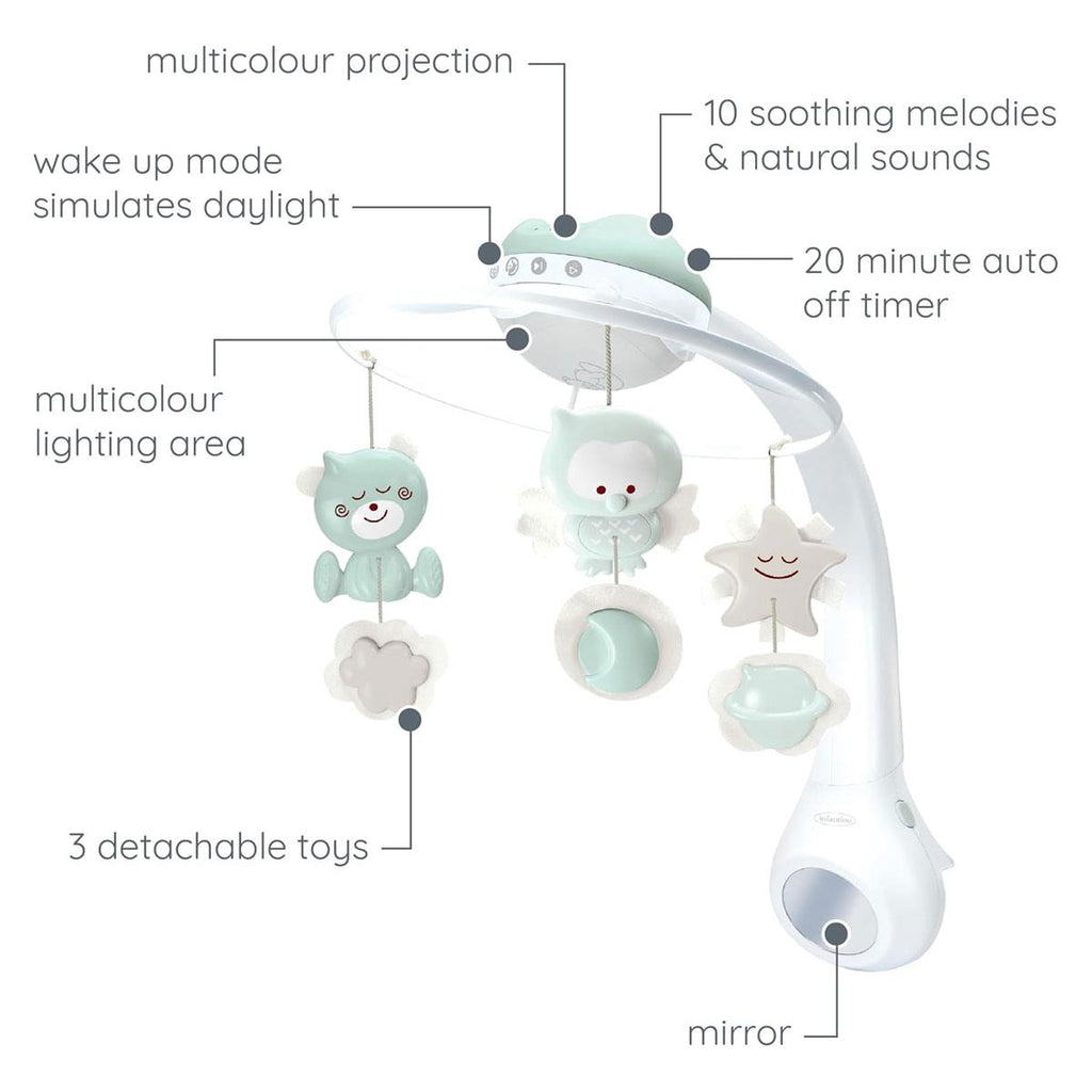 Infantino 3-In-1 Projector Musical Mobile Sage