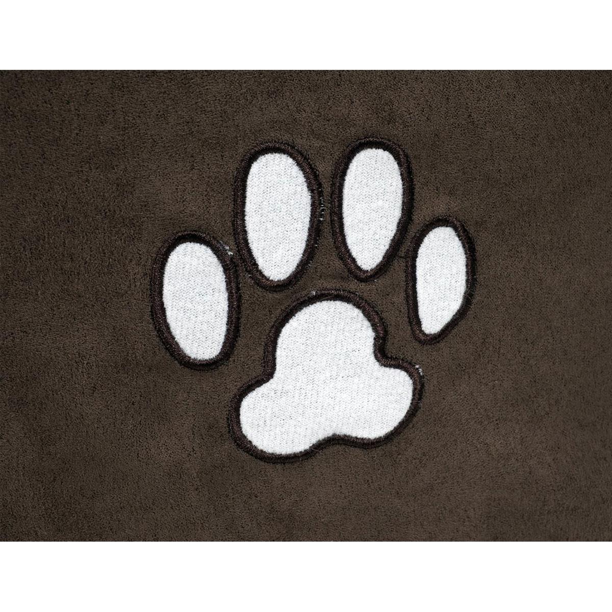 Petface Sams Luxury Faux Suede Oval Dog Bed Small Brown