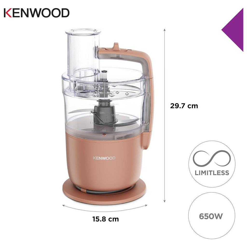 Kenwood MultiPro Go Compact Food Processor Clay Red
