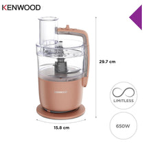 Kenwood MultiPro Go Compact Food Processor Clay Red