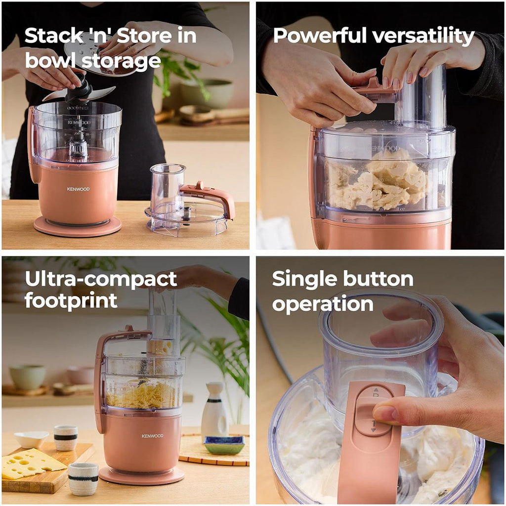 Kenwood MultiPro Go Compact Food Processor Clay Red