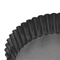 MasterClass Non-Stick Extra Deep Fluted Flan Tin 25cm Black
