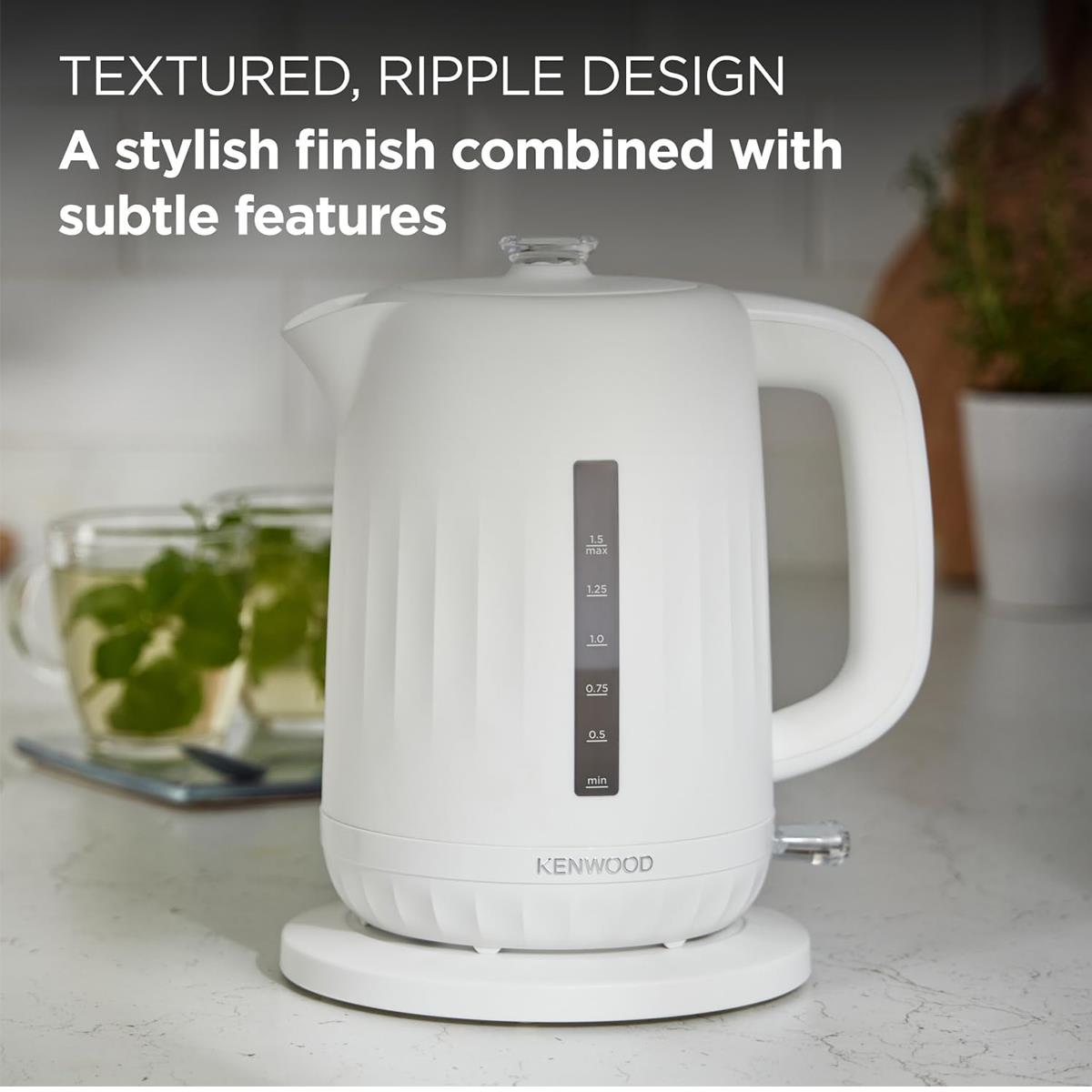 Kenwood Ripple Electric Jug Kettle 1.5 Litres Pure White