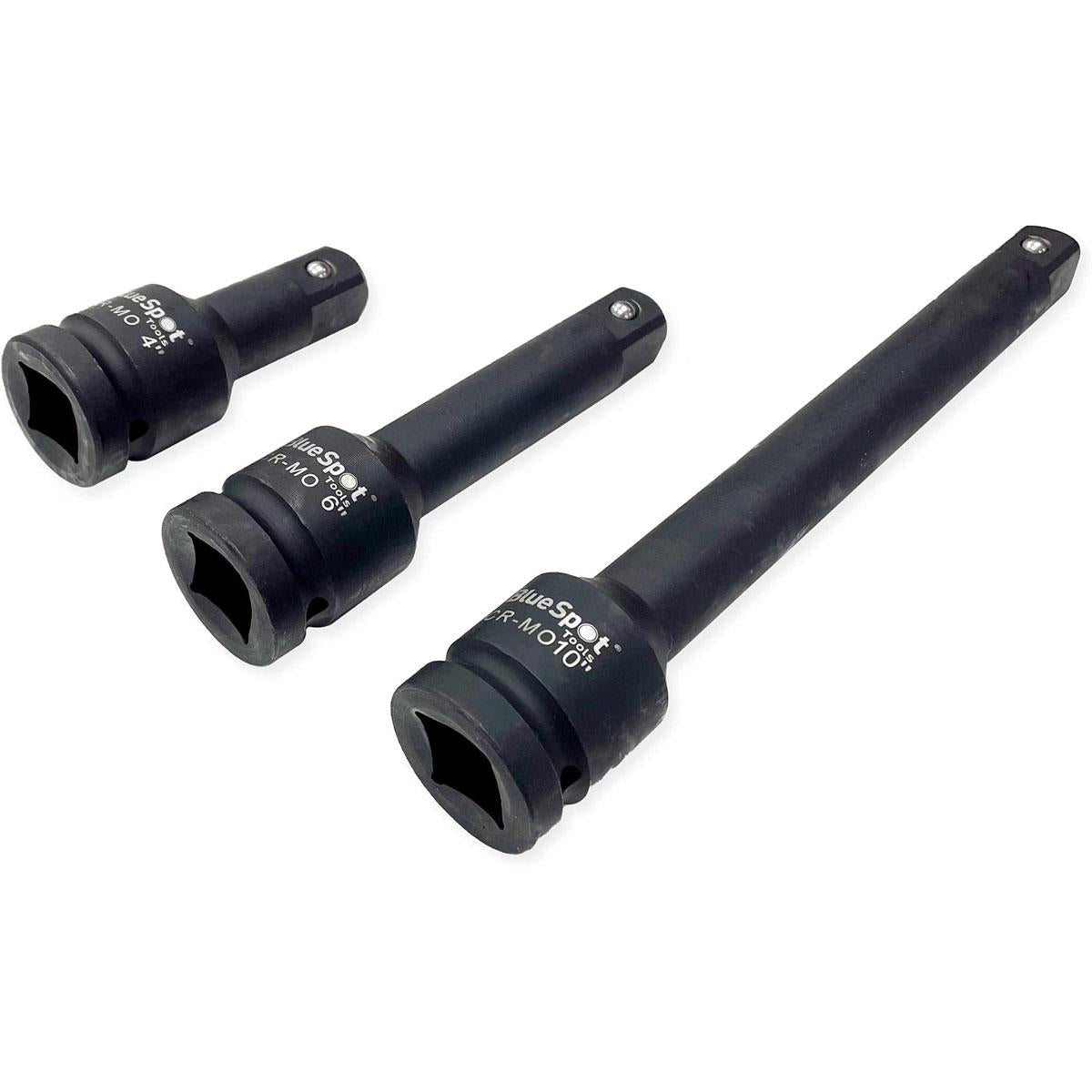 Blue Spot Tools 3/4 Inch Drive Impact Extension Bar Set Black
