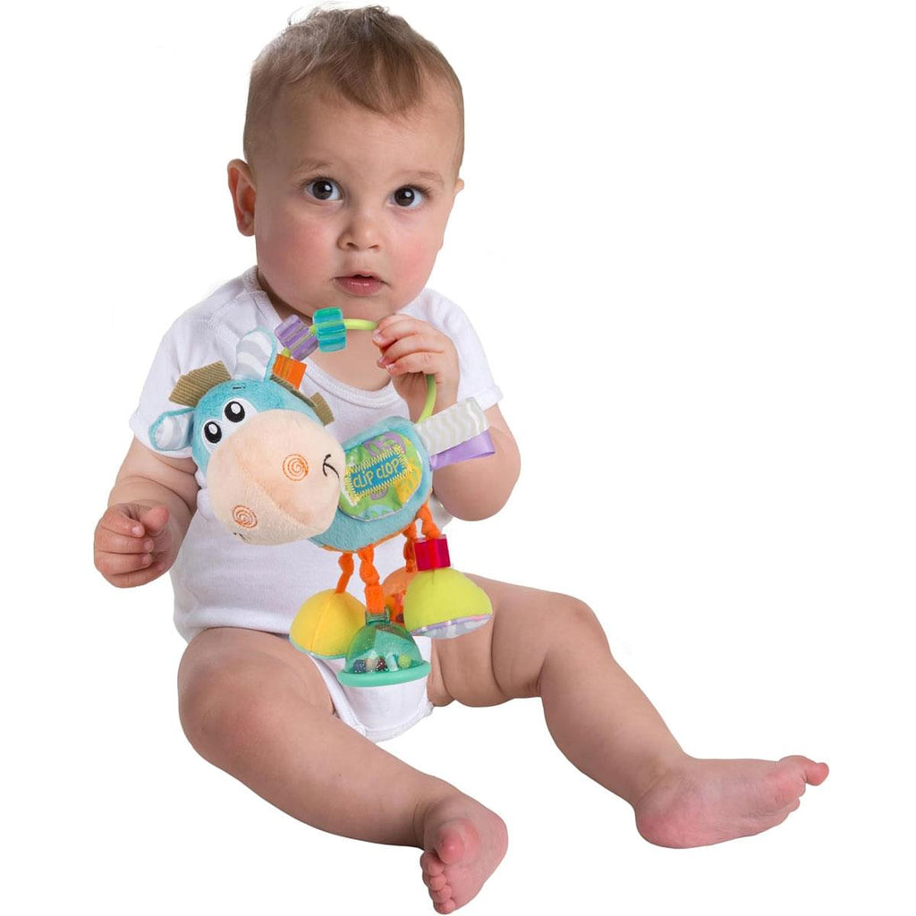 Playgro Horse Clip Clop Activity Rattle Light Blue