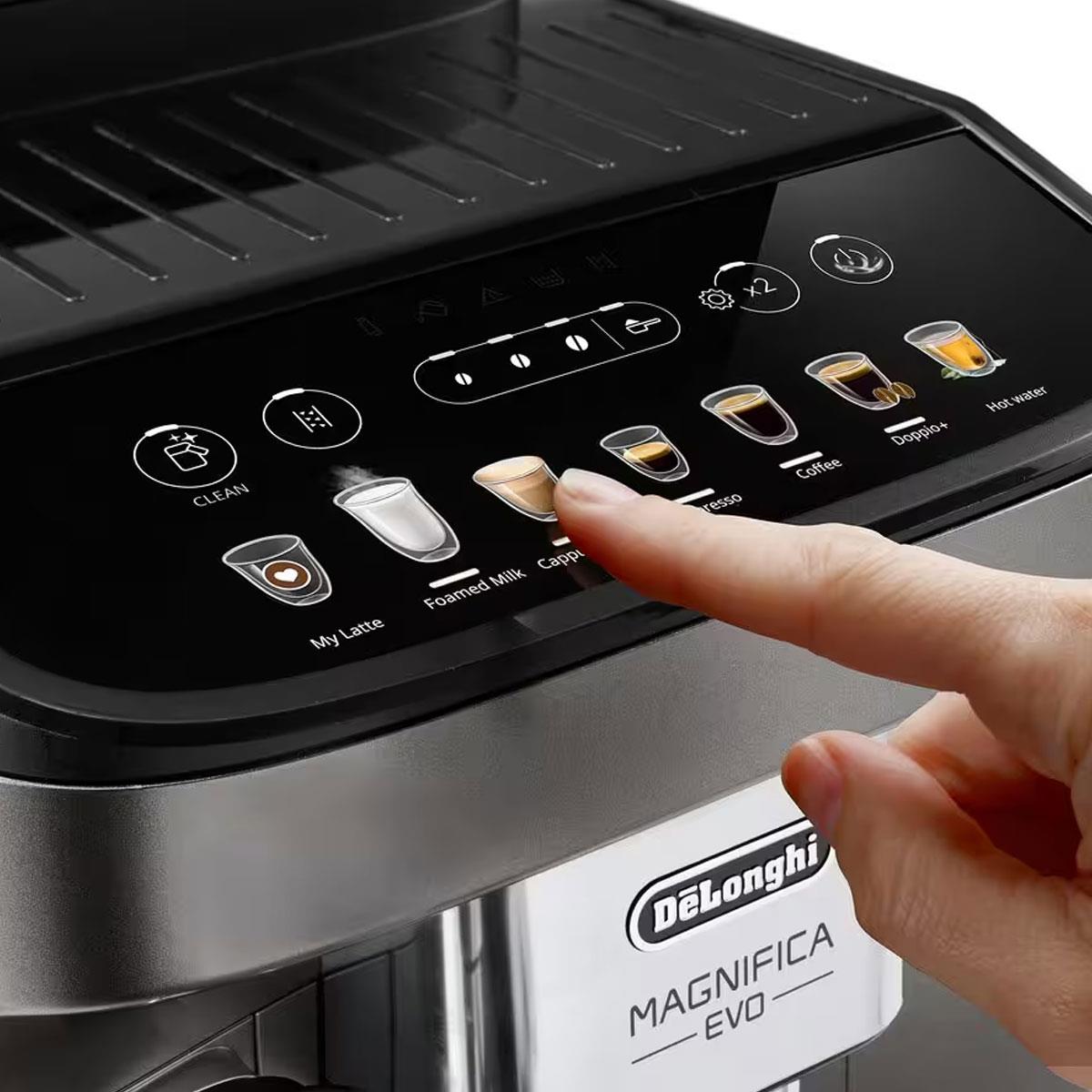 Delonghi Magnifica Evo Fully Automatic Coffee Machine - Titanium & Black