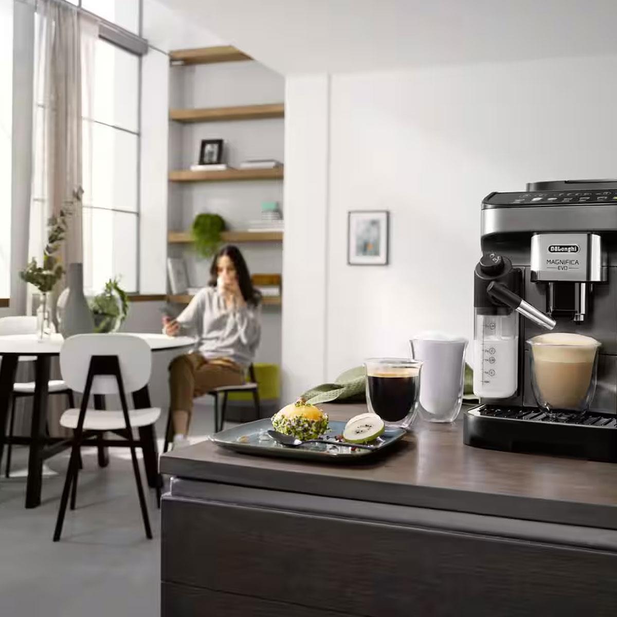 Delonghi Magnifica Evo Fully Automatic Coffee Machine - Titanium & Black