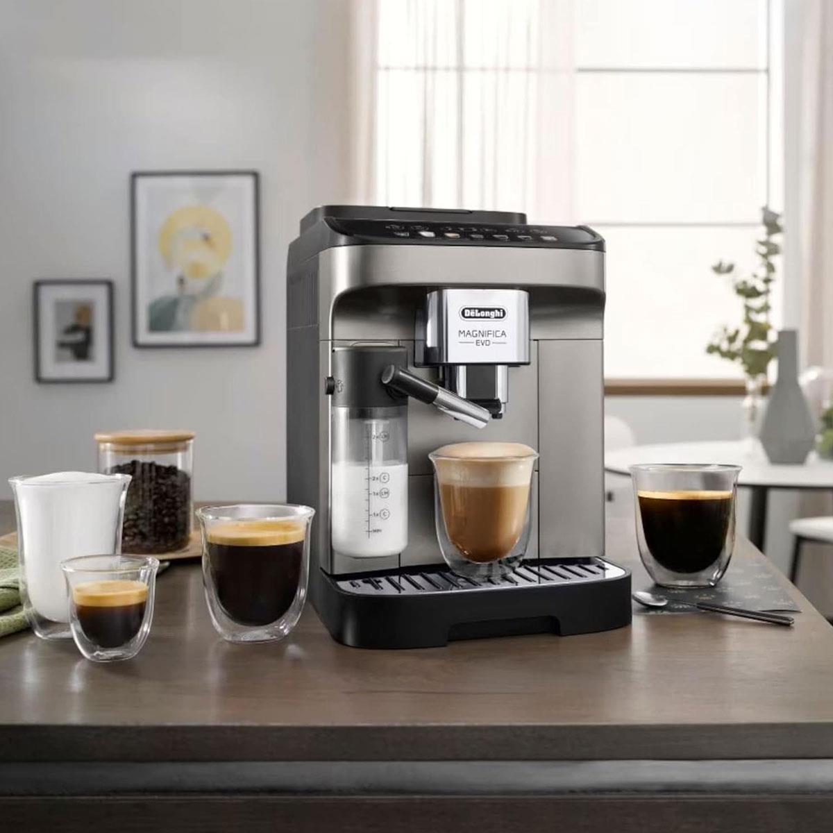 Delonghi Magnifica Evo Fully Automatic Coffee Machine - Titanium & Black