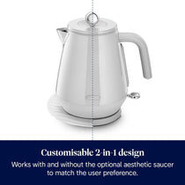 Delonghi Eclettica Electric Kettle 1.7L - Glossy White