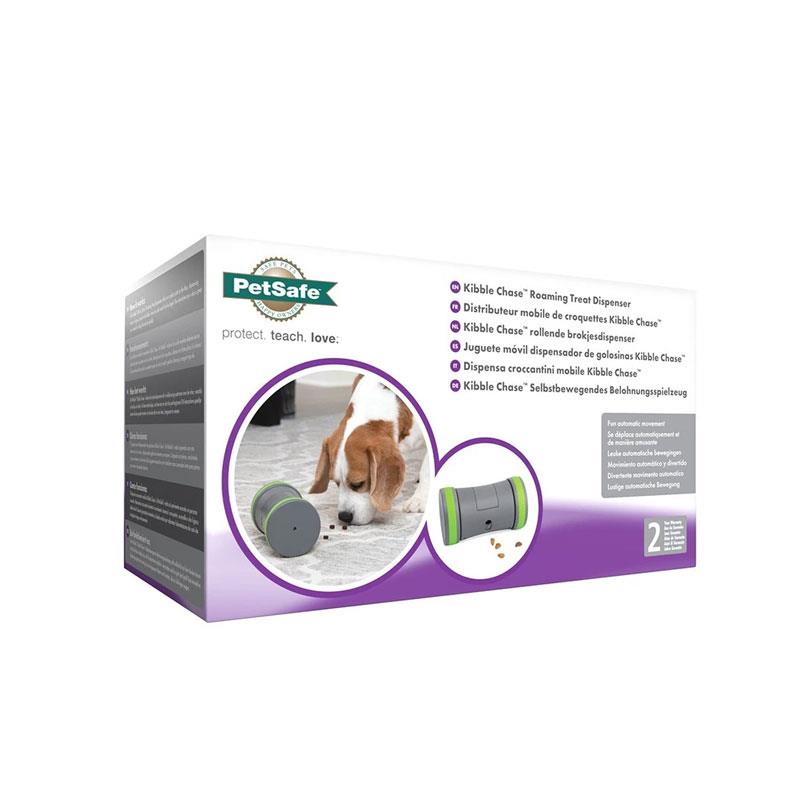 PetSafe Kibble Chase Roaming Treat Dispenser Dog Toy Gray