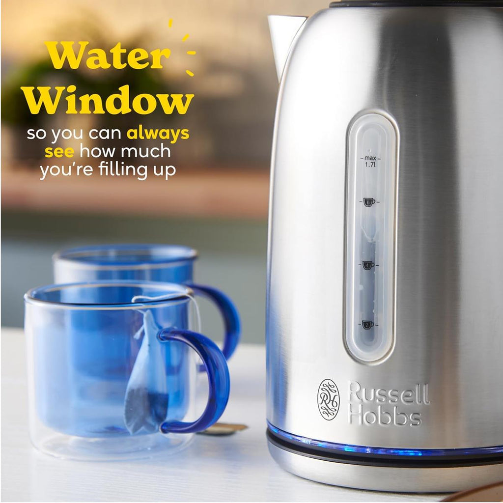 Russell Hobbs Buckingham Quiet Boil Electric Jug Kettle Silver