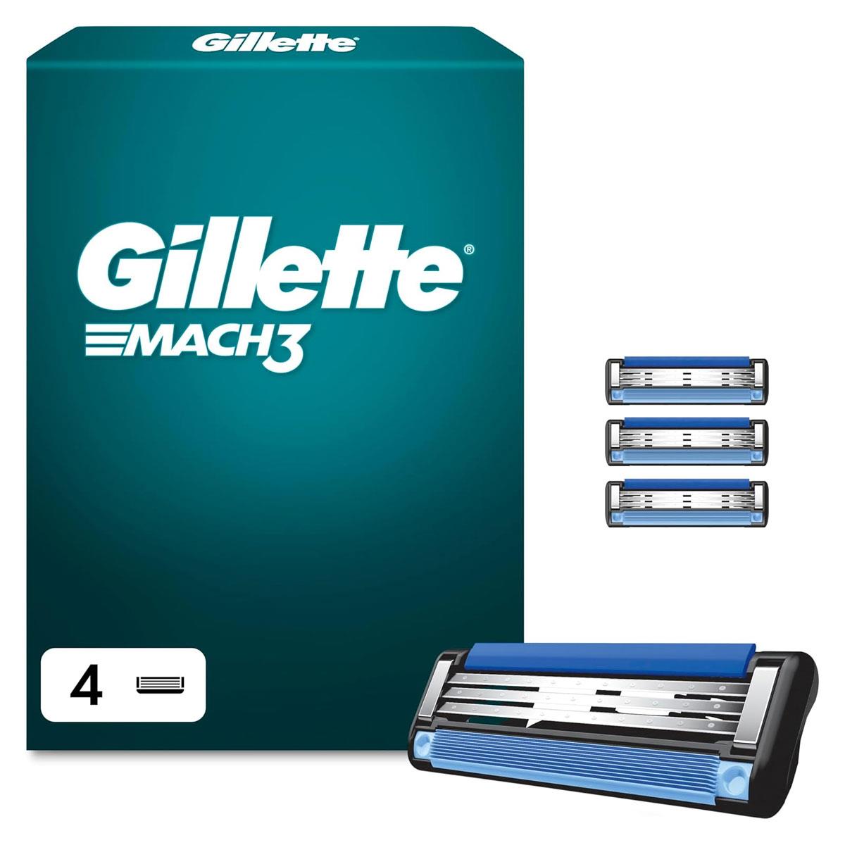 Gillette Mach3 Men Razor Blade Refills Pack of 4
