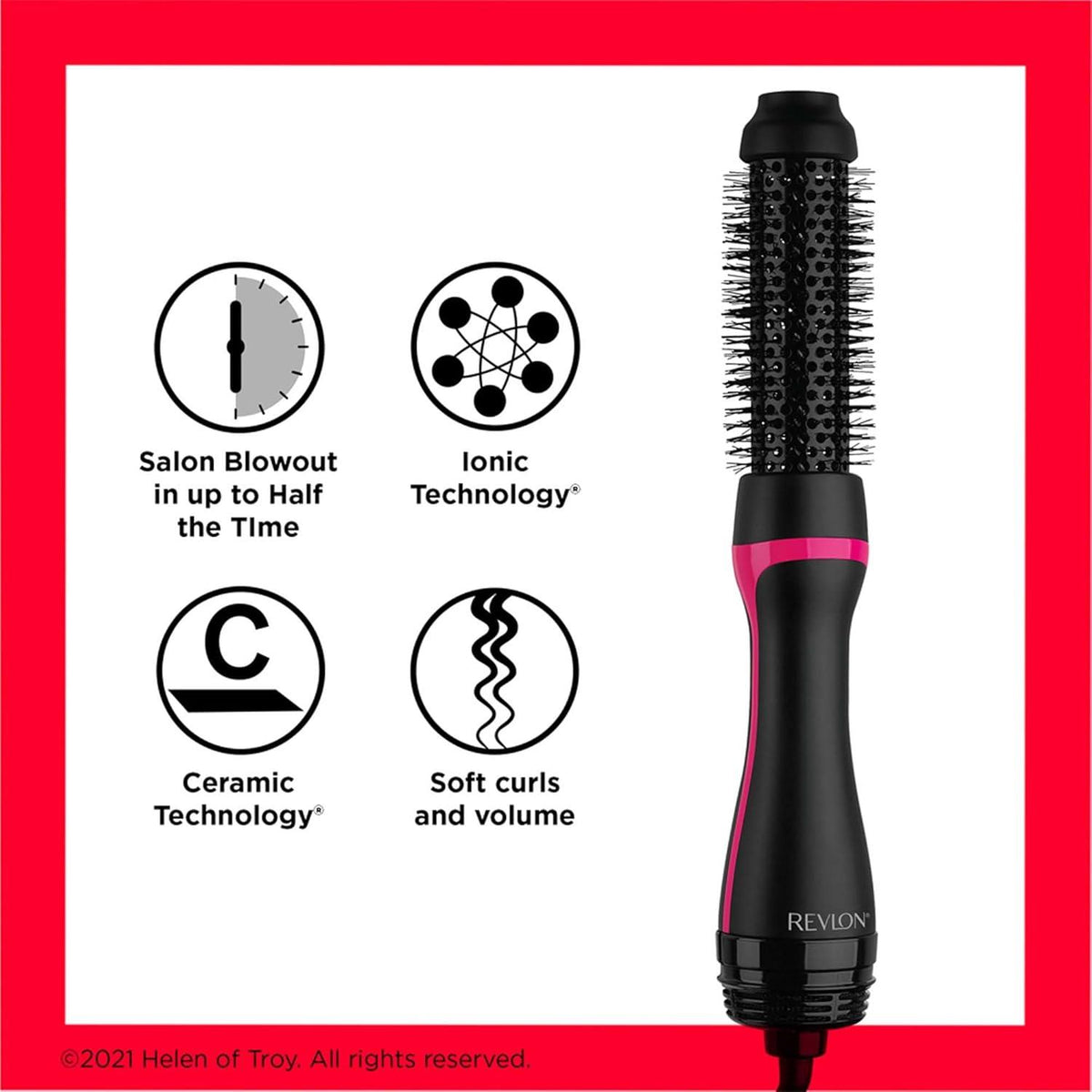 Revlon One-Step Style Booster Round Brush Dryer & Styler Black
