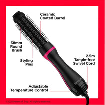 Revlon One-Step Style Booster Round Brush Dryer & Styler Black