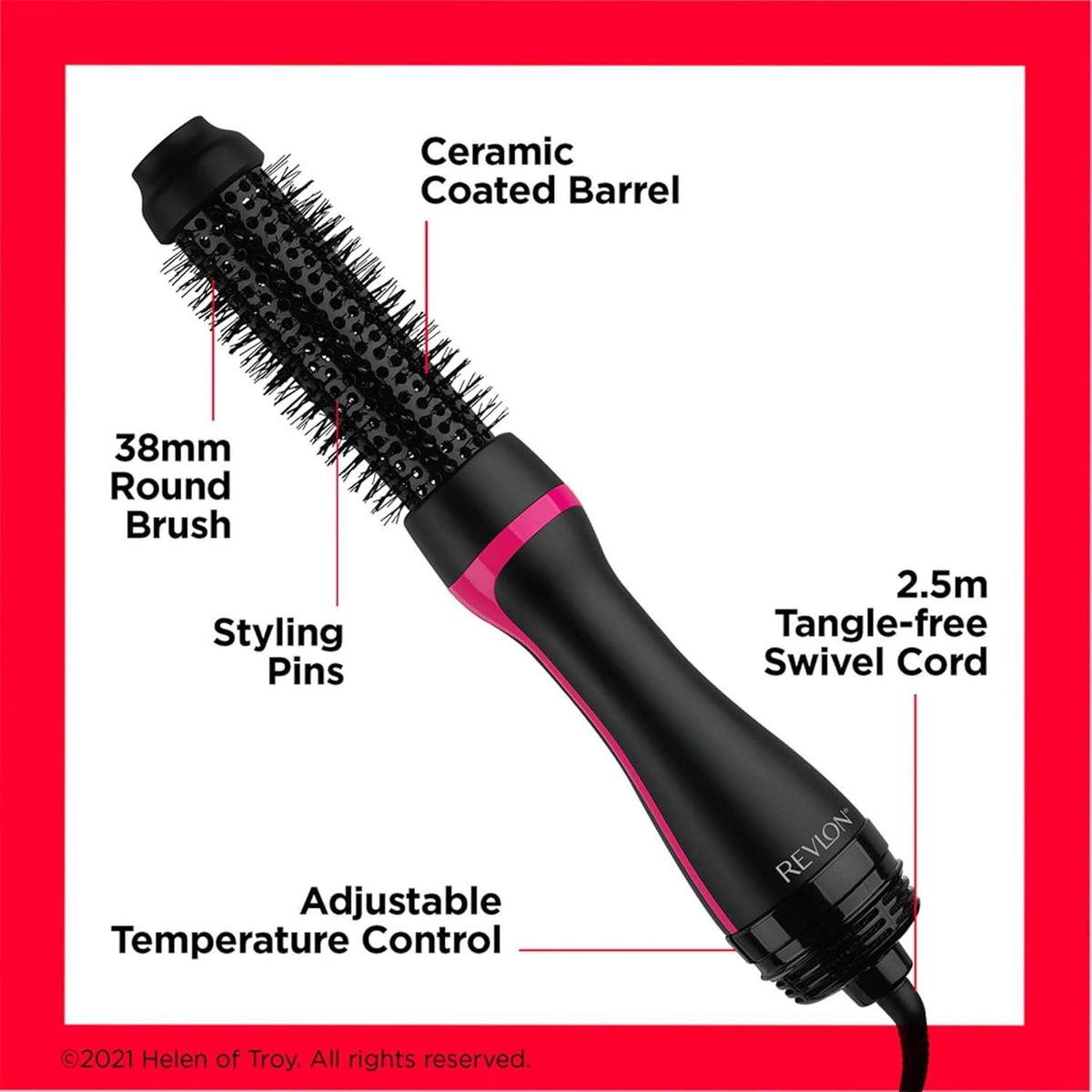 Revlon One-Step Style Booster Round Brush Dryer & Styler Black
