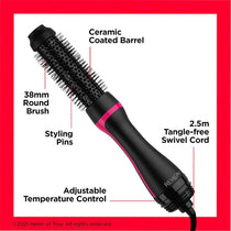 Revlon One-Step Style Booster Round Brush Dryer & Styler Black