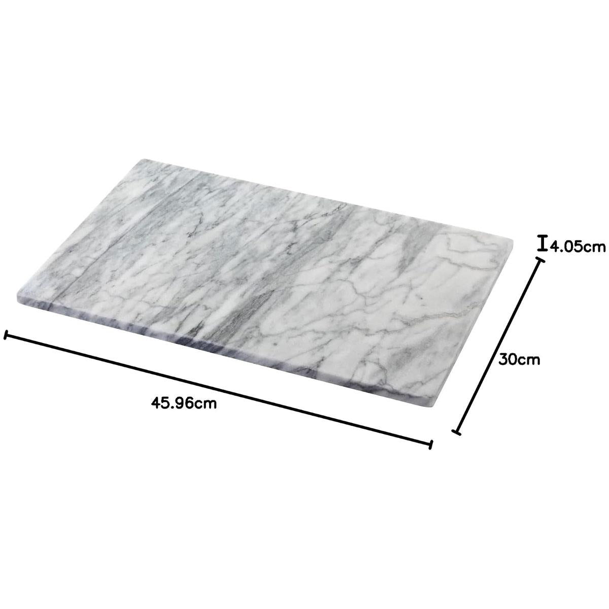 Judge Marble Oblong Serving Platter And Pastry Board White