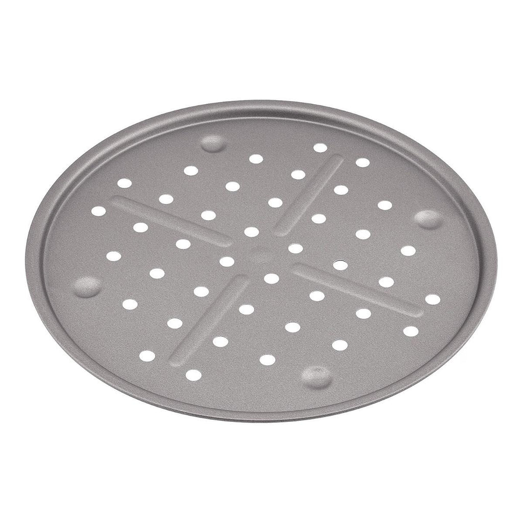 Judge Everyday Round Carbon Steel Non-Stick Pizza Crisper Baking Pan Grey