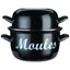 KitchenCraft World of Flavours Mussels Pot 18cm Black