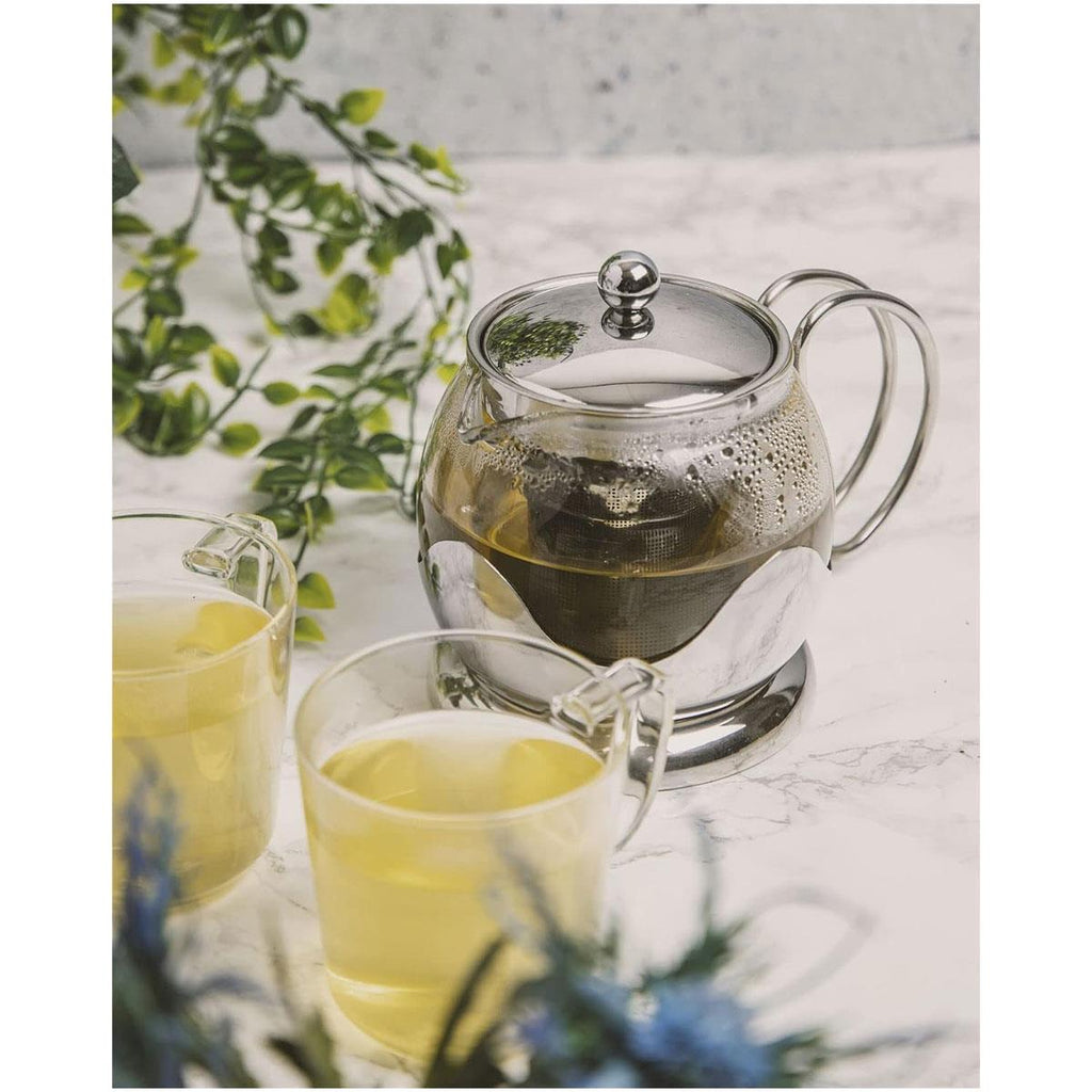 La Cafetiere Izmir Glass Loose Leaf Teapot Silver