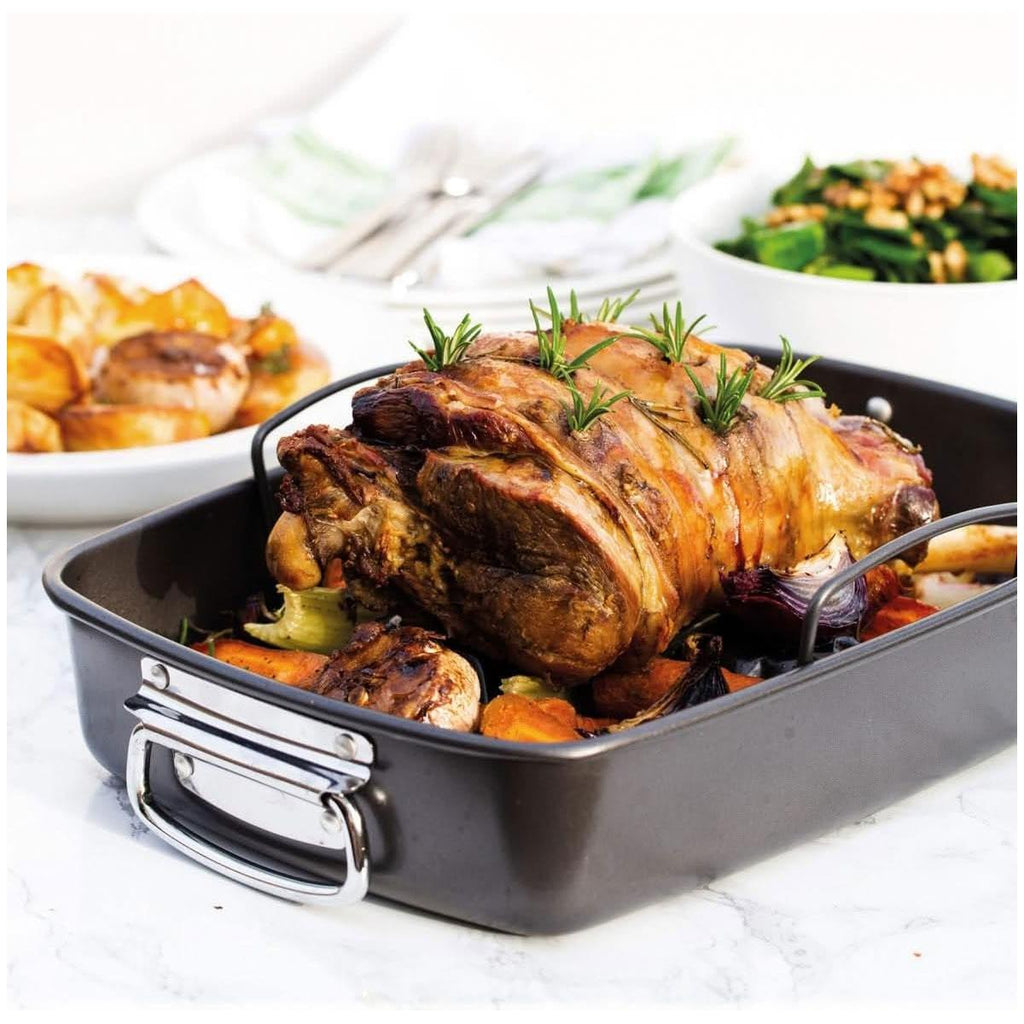 MasterClass Non-Stick Carbon Steel Roasting Pan - Grey