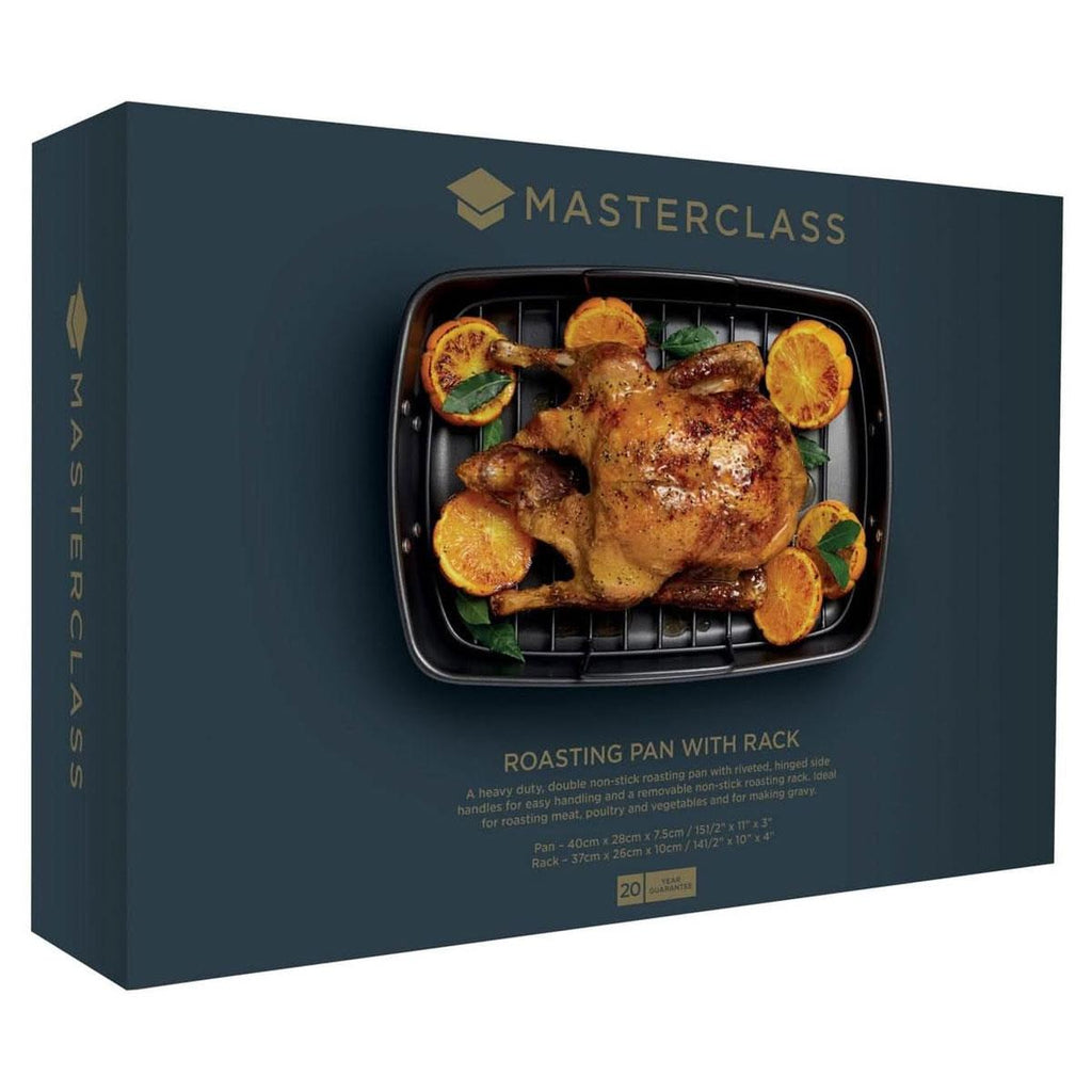 MasterClass Non-Stick Carbon Steel Roasting Pan - Grey
